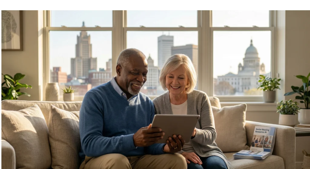 Seniors researching affordable housing options in Providence, Rhode Island.